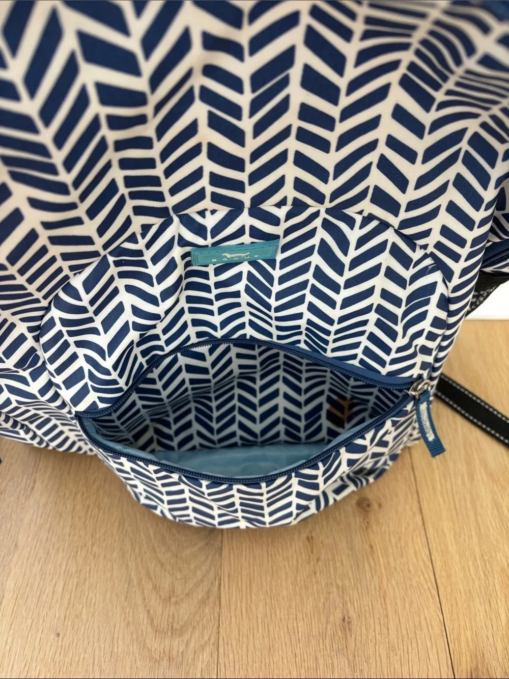 Navy Chevron Backpack